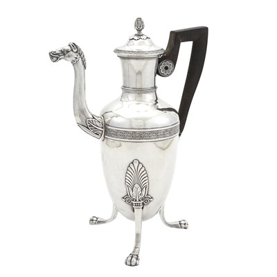 Lot 38 - French Empire Sterling Silver Coffee Pot