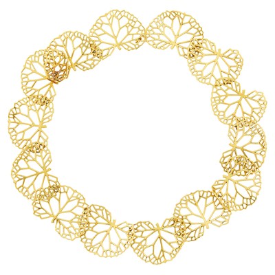 Lot 165 - Angela Cummings Gold 'Lily Pad Leaf' Necklace