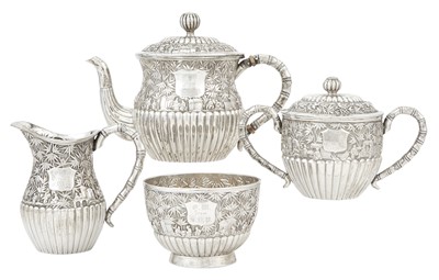 Lot 1088 - Chinese Export Silver Tea and Coffee Service