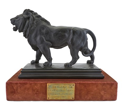 Lot 243 - French Patinated Bronze Figure of a Lion, Entitled "Lion Qui Marche"