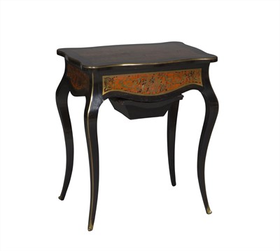 Lot 384 - Napoleon III Brass Inlaid Ebonized Dressing Table