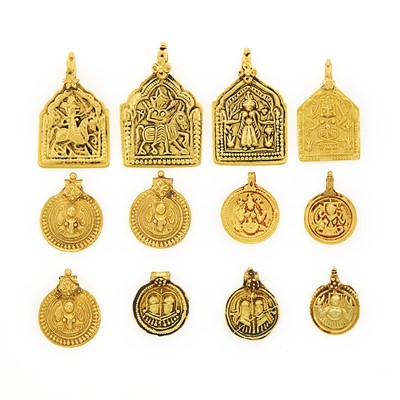 Lot 1114 - Group of Antique Indian High Karat Gold Pendants