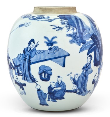 Lot 155 - A Chinese Blue and White Porcelain Jar