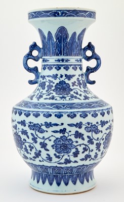 Lot 211 - A Chinese Blue and White Porcelain Vase