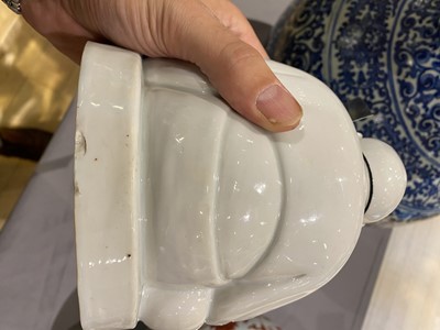 Lot 201 - A Chinese White Glazed Porcelain Budai