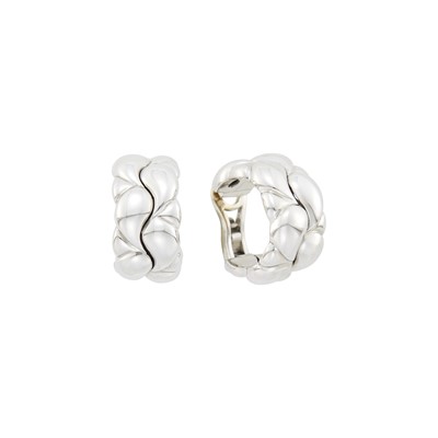 Lot 1038 - Chopard Pair of White Gold Hoop Earclips