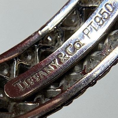 Lot 1127 - Tiffany & Co. Platinum and Diamond Band Ring