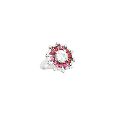 Lot 98 - White Gold, Diamond and Ruby Ring
