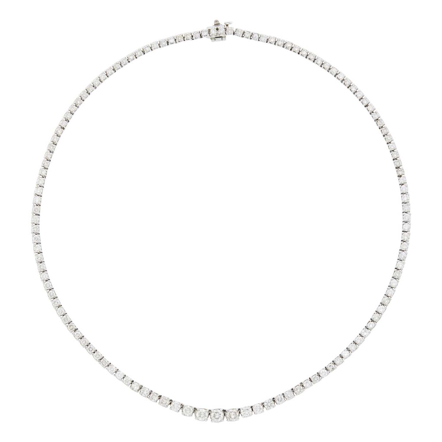 Lot 1068 - Platinum and Diamond Necklace