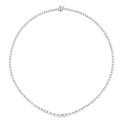 Lot 1068 - Platinum and Diamond Necklace