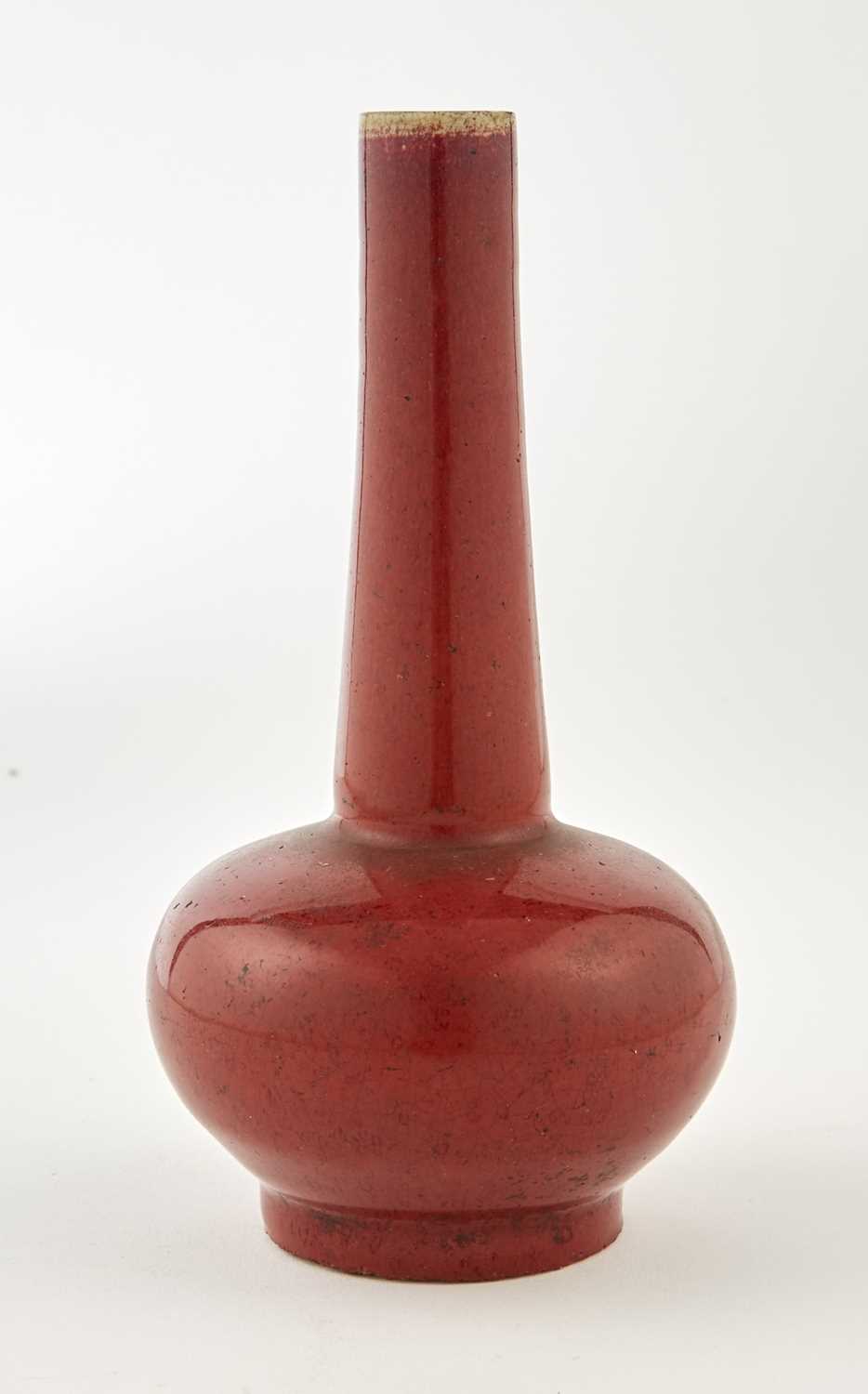 Lot 341 - A Chinese Oxblood Glazed Porcelain Bottle Vase