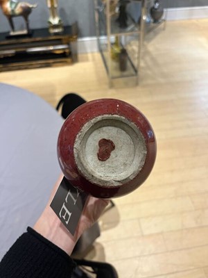 Lot 341 - A Chinese Oxblood Glazed Porcelain Bottle Vase