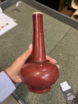 Lot 341 - A Chinese Oxblood Glazed Porcelain Bottle Vase