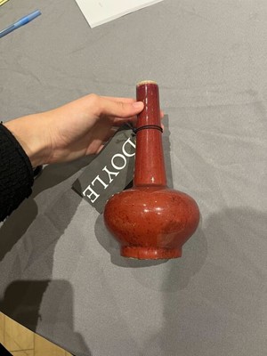 Lot 341 - A Chinese Oxblood Glazed Porcelain Bottle Vase