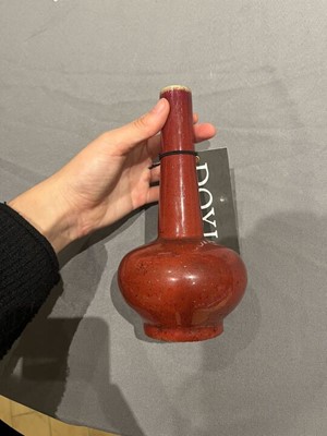 Lot 341 - A Chinese Oxblood Glazed Porcelain Bottle Vase