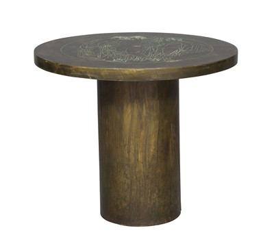 Lot 577 - Philip and Kelvin Laverne Patinated Bronze Occasional Table