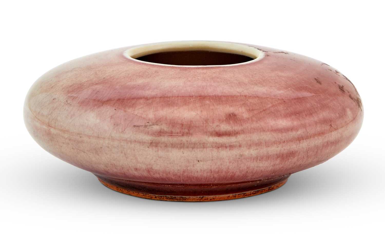 Lot 213 - A Chinese Peachbloom Glazed Porcelain Brush Washer