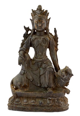 Lot 100 - A Chinese Bronze Figure of Guanyin