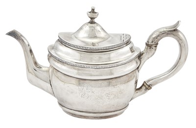 Lot 1096 - Federal Coin Silver Teapot