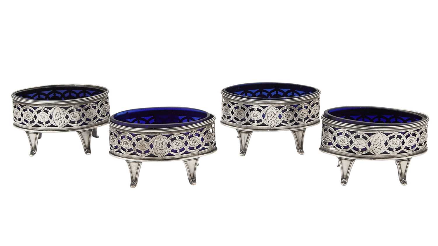 Lot 1094 - Set of Four George III Sterling Silver Salts