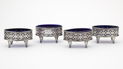 Lot 1094 - Set of Four George III Sterling Silver Salts