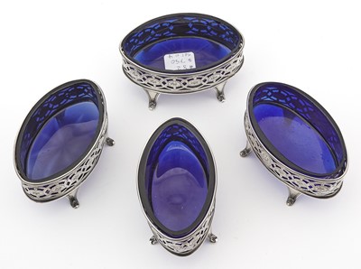Lot 1094 - Set of Four George III Sterling Silver Salts