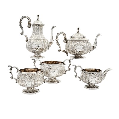 Lot 1111 - George III Silver Tea and Coffee Service