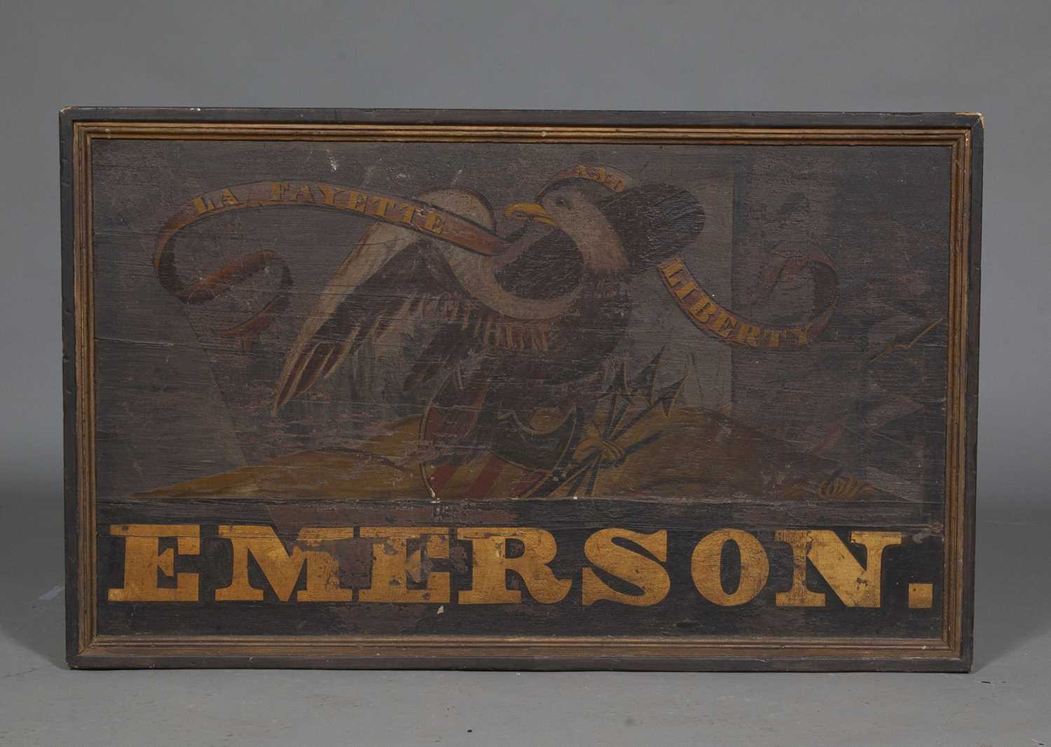 Lot 187 - Painted Wood "Emerson" Trade Sign