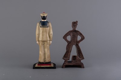 Lot 1054 - Two Cast Iron Sailor Door Stops