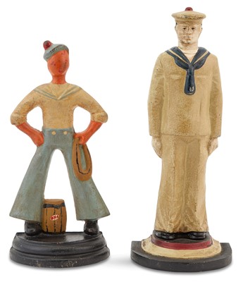 Lot 1054 - Two Cast Iron Sailor Door Stops