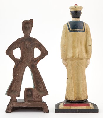 Lot 1054 - Two Cast Iron Sailor Door Stops