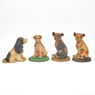 Lot 245 - Four Dog Form Cast Iron Door Stops