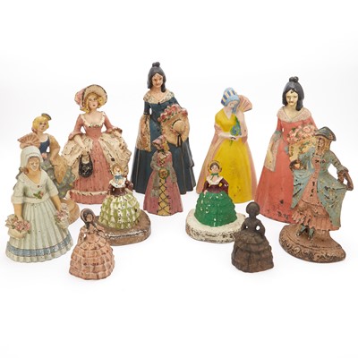 Lot 239 - Group of Twelve Cast Iron Doorstops of Ladies