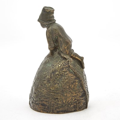 Lot 40 - Russian Patinated Bronze Table Bell     Entitled "Enfant sur Koulok"