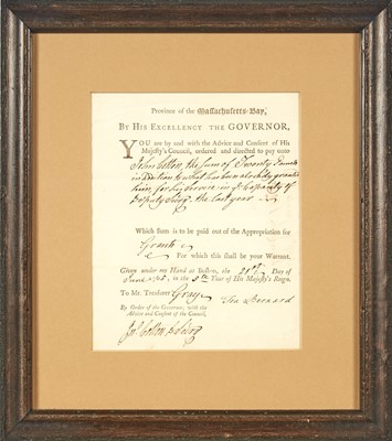 Lot 12 - The Colonial Governor pays his Secretary