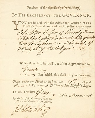 Lot 12 - The Colonial Governor pays his Secretary