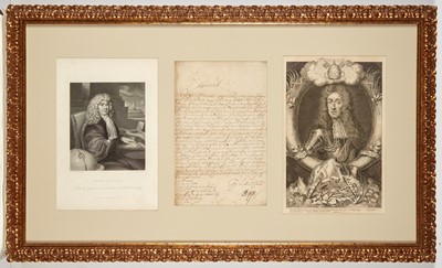 Lot 3 - Document signed by Samuel Pepys and King James II