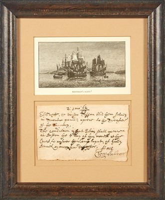Lot 16 - Document signed by William Hathorne, the prosecutor of the Quakers