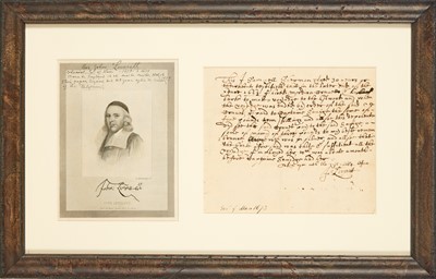 Lot 6 - Signed by the penultimate Governor of the Massachusetts Bay Colony