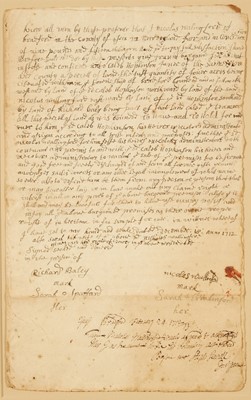 Lot 24 - Signed by the clerk of the Court of Oyer and Terminer during the Salem Witch Trials