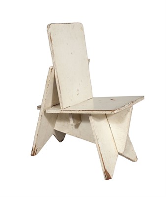 Lot 52 - Mario dal Fabbro Constructivist Painted Wood Child's Side Chair