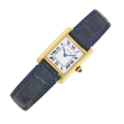 Lot 108 - Cartier Paris Gold 'Tank' Wristwatch