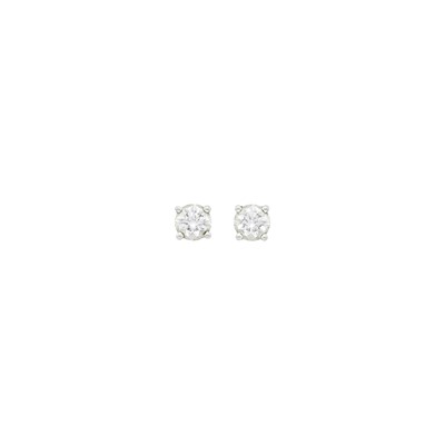 Lot 1124 - Tiffany & Co. Pair of Platinum and Diamond Stud Earrings