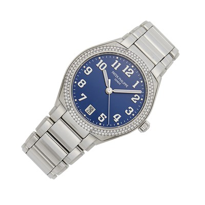 Lot 55 - Patek Philippe Stainless Steel and Diamond 'Twenty-4' Wristwatch