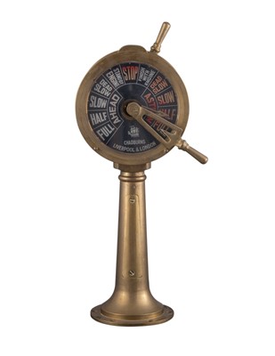 Lot 1050 - Brass Model Engine Telegraph