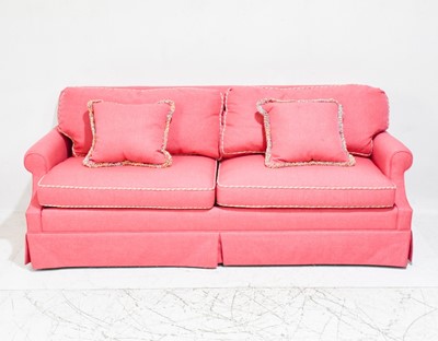 Lot 356 - Pink Upholstered Sofa