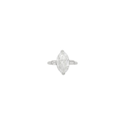 Lot 1133 - Platinum and Diamond Ring