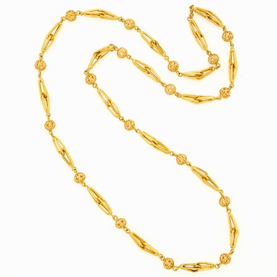 Lot 1088 - Long Gold Chain Necklace