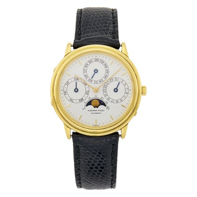 Lot 58 - Audemars Piguet Gold 'Quantième Perpetuel' Wristwatch, Ref. 25657BA