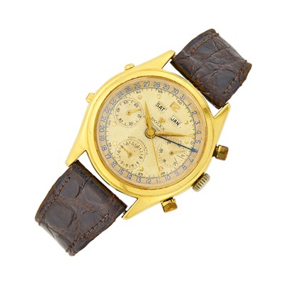 Lot 57 - Rolex Yellow Gold 'Triple Calendar Jean-Claude Killy' Chronograph Wristwatch, Ref. 6036